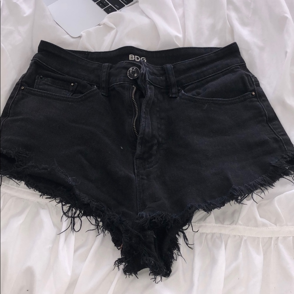 High rise black shorts
